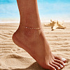 925 Sterling Silver Anklet AJEW-Z029-17G-4