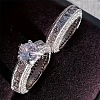 2Pcs Alloy with Crystal Rhinestone Finger Rings for Couple FS-WG6A3A8-02-1