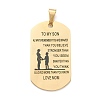 Ion Plating(IP) 304 Stainless Steel Quote Pendants STAS-H421-11G-1