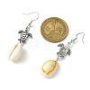 Alloy Turtle Dangle Earrings EJEW-JE05650-3