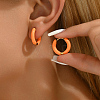 Stylish Stainless Steel Multi-color Circle Geometric Earrings for Women Casual Wear VR0871-2-1