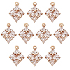 10Pcs Brass Micro Pave Cubic Zirconia Pendants KK-BC0014-59-1