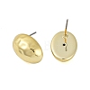 Oval CCB Plastic Stud Earrings for Women EJEW-Q382-01G-2