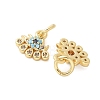 Brass Micro Pave Cubic Zirconia Charms KK-U056-46G-2