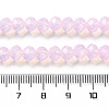 Baking Paint Transparent Glass Beads Strands LS-DGLA-A034-J6MM-D09-4