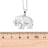 Elephant 304 Stainless Steel Pendant Necklaces NJEW-H059-06P-5