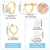 18Pcs 3 Style Brass Clip-on Earring Findings FIND-SC0003-96G-2