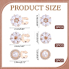 6Pcs 3 Styles Flat Round & Flower Alloy Resin Cufflinks FIND-ME0004-45-2