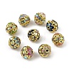 Brass Enamel Beads KK-L236-01D-G-1