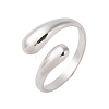 Ion Plating(IP) 304 Stainless Steel Open Cuff Ring for Women STAS-S125-12G-4