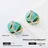 304 Stainless Steel Enamel Stud Earrings for Women FA1255-4-1