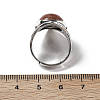 Natural Red Jasper Adjustable Rings G-P560-03AS-25-5