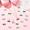 24Pcs 8 Colors Alloy Rhinestone Connector Charms FIND-YW0011-45-4
