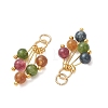 Dyed Natural Green Jade Imitation Tourmaline Pendants PALLOY-JF05597-2