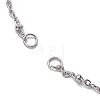 304 Stainless Steel Satellite Chain Bracelet Making AJEW-JB01300-02-2