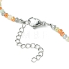 Glass Beaded Necklace with 304 Stainless Steel Clasps NJEW-JN04363-02-4