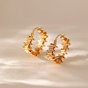 Brass Hoop Earrings for Women WGB6F4D-01-3