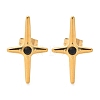 Cross 304 Stainless Steel Stud Earrings EJEW-F361-07G-2