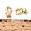Brass Micro Pave Clear Cubic Zirconia Fold Over Clasps KK-H483-08G-4
