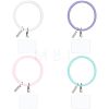 8Pcs 4 Colors Silicone Loop Phone Lanyard KEYC-CA0001-24-7