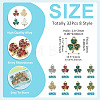 32Pcs 8 Styles Alloy Rhinestone Pendants ALRI-TA0001-45-4