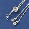 Brass Pave Clear Cubic Zirconia Box Chain Slider Bracelet Making KK-G557-17S-2