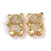 Brass Micro Pave Cubic Zirconia Pendants KK-K258-10G-RS-1