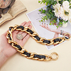 Zinc Alloy Curban Chain & PU Leather Bag Straps FIND-WH0143-52G-3