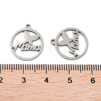 Mother's Day 201 Stainless Steel Pendants STAS-A090-22P-1