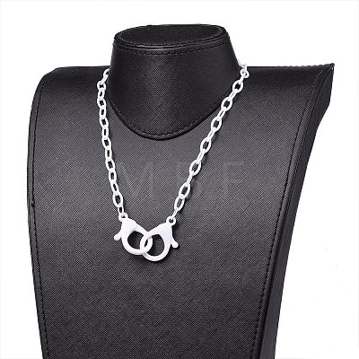 Personalized ABS Plastic Cable Chain Necklaces NJEW-JN03254-07-1