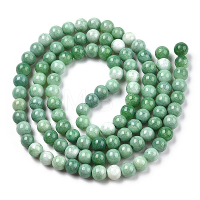 Opaque Crackle Glass Round Beads Strands X-GLAA-T031-01L-1