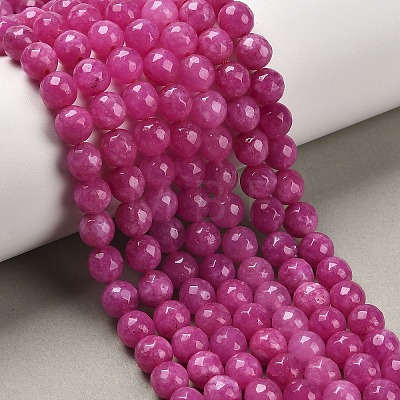 Natural White Jade Bead Strands G-R346-8mm-14-1