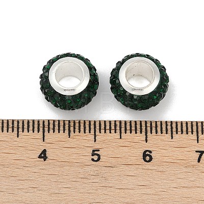 Alloy Rhinestone Clay Pave Beads ALRI-D300-03S-06-1