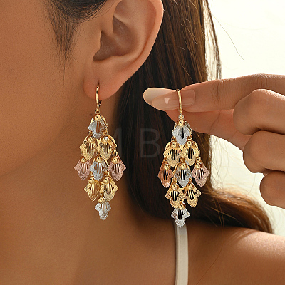 Brass Hollow Hoop Earrings XQ6023-1-1
