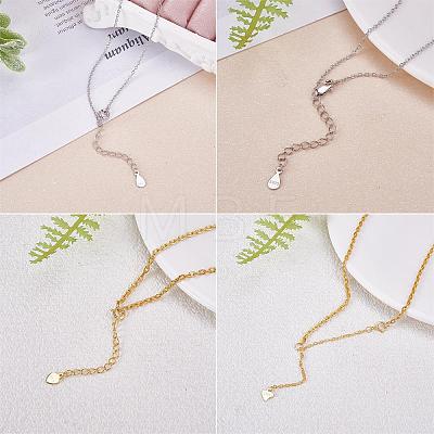 8 Pieces No Buckle Extension Chain Sterling Silver Extender Chains Necklace Bracelet Anklet Removable Chain Extenders Charms for DIY Jewelry Making Accessories JX629A-1