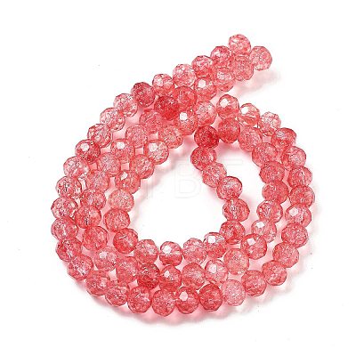 Transparent Crackle Glass Beads Strands CCG-L050-01B-01-1