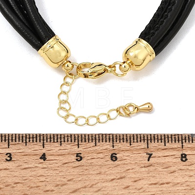 Microfiber Leather Multi-strand Cord Bracelets Makings FB-CBA983F-01G-12-1