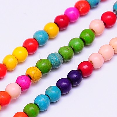 Synthetic Turquoise Beads Strands TURQ-G106-3mm-01-1