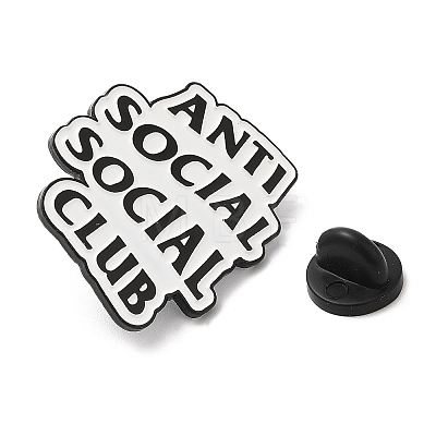 Word Antisocial Social Club Enamel Pin JEWB-H010-04EB-04-1