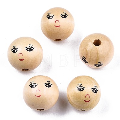 Unfinished Natural Wood Beads LS-X-WOOD-T019-31-A-18mm-1