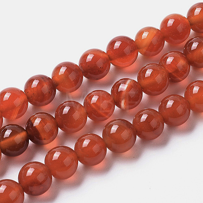 Natural Agate Beads Strands G-I261-B01-8mm-1