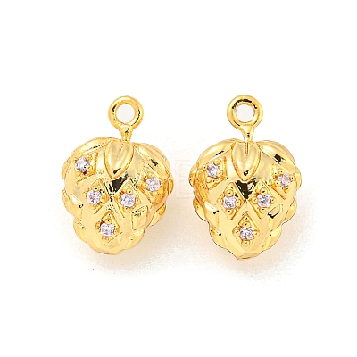 Brass Micro Pave Cubic Zirconia Pendants KK-K369-02G-03-1