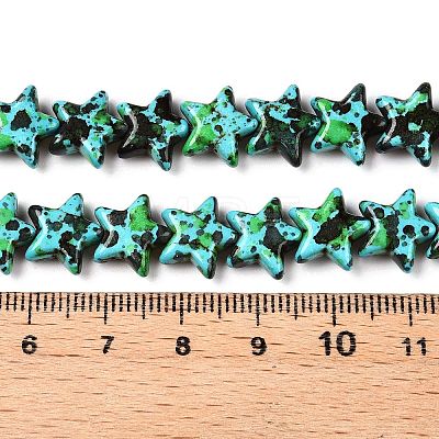 Spray Painted Synthetic Turquoise Beads Strands UNKW-T001-11B-1