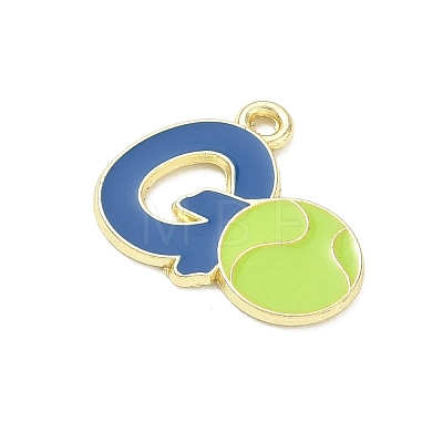 Tennis Alloy Enamel Pendants AL-CBA292F-02E-G-1