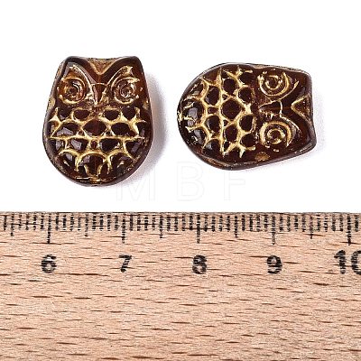 Owl Glass Beads GLAA-T025-65M-03-1
