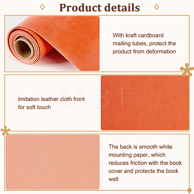 Olycraft PU Imitation Leather Fabric DIY-OC0011-96H-1