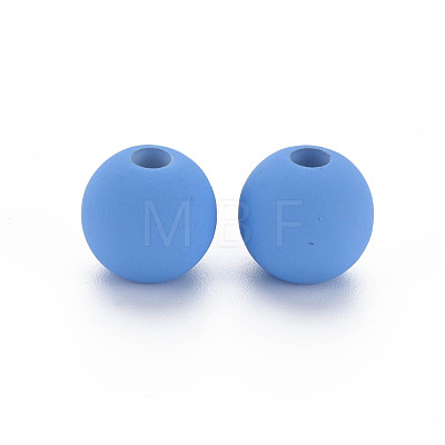 Rubberized Style Acrylic Beads MACR-T042-04A-01A-1