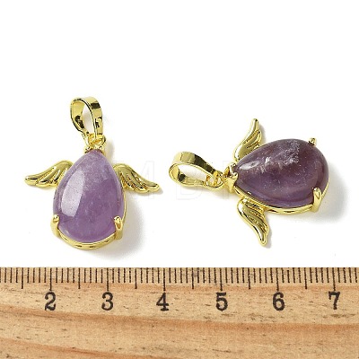 Natural Amethyst Pendants KK-F888-01G-19-1