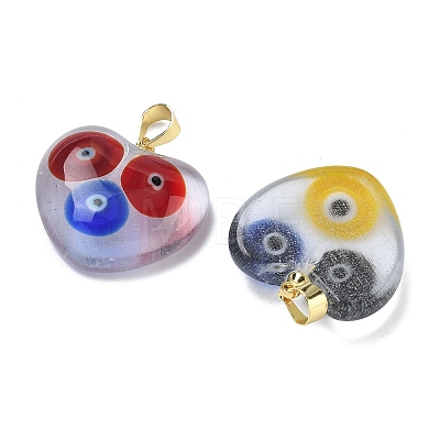 Handmade Lampwork Pendants LAMP-D006-02G-1