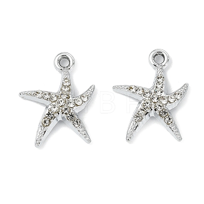 Animal Theme UV Plating Alloy Crystal Rhinestone Pendants ALRI-T012-07B-P-1